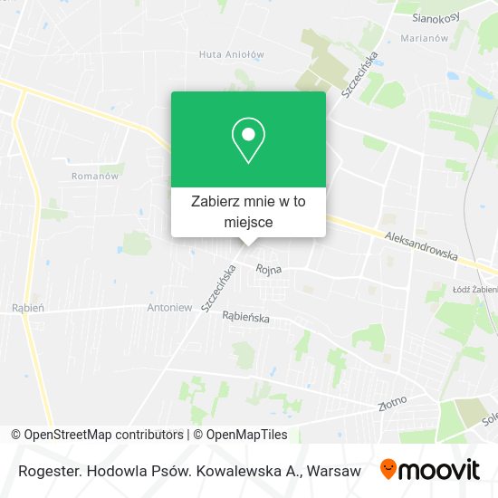 Mapa Rogester. Hodowla Psów. Kowalewska A.