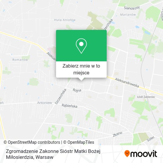 Mapa Zgromadzenie Zakonne Sióstr Matki Bożej Miłosierdzia