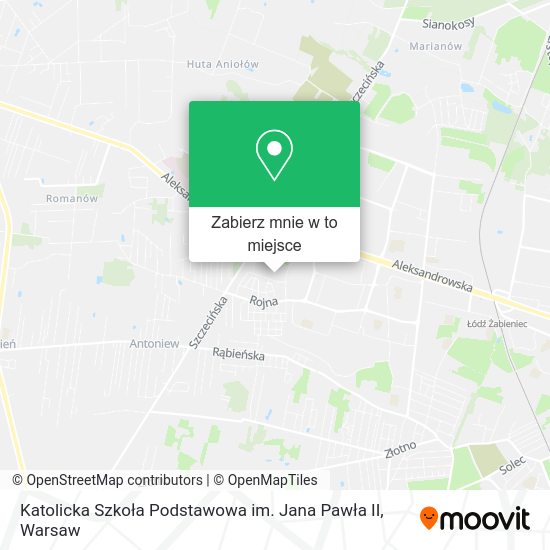 Mapa Katolicka Szkoła Podstawowa im. Jana Pawła II