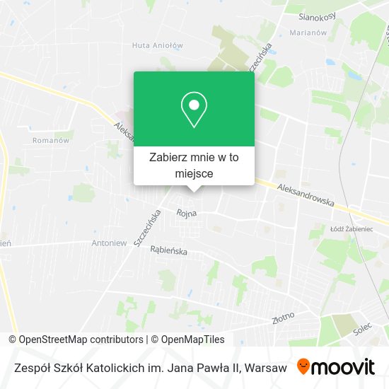 Mapa Zespół Szkół Katolickich im. Jana Pawła II