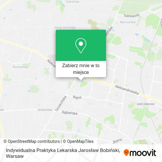 Mapa Indywidualna Praktyka Lekarska Jarosław Bobiński