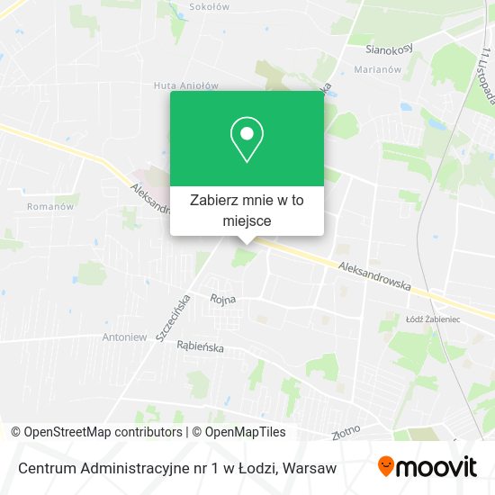 Mapa Centrum Administracyjne nr 1 w Łodzi