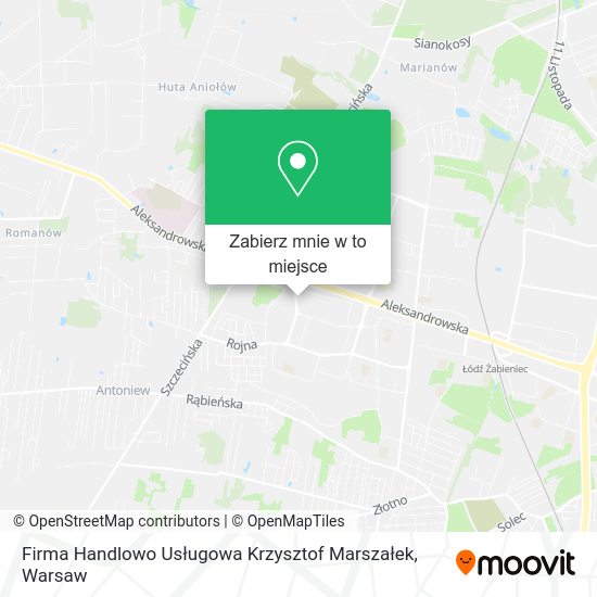 Mapa Firma Handlowo Usługowa Krzysztof Marszałek