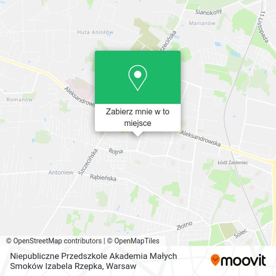 Mapa Niepubliczne Przedszkole Akademia Małych Smoków Izabela Rzepka