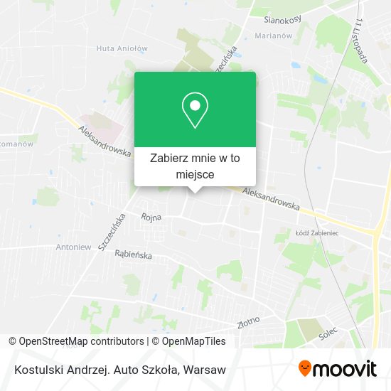 Mapa Kostulski Andrzej. Auto Szkoła