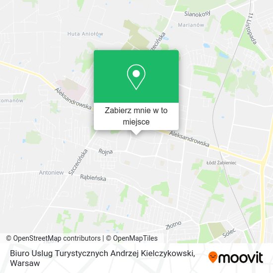 Mapa Biuro Uslug Turystycznych Andrzej Kielczykowski