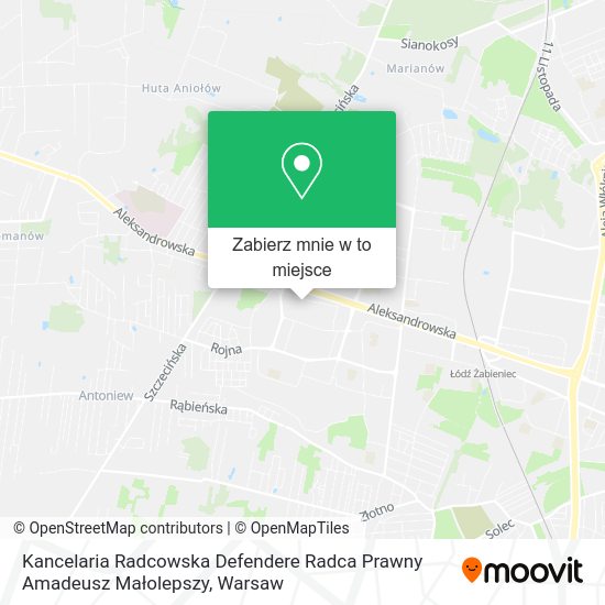 Mapa Kancelaria Radcowska Defendere Radca Prawny Amadeusz Małolepszy