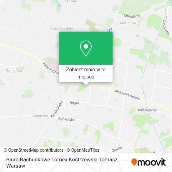 Mapa Biuro Rachunkowe Tomex Kostrzewski Tomasz