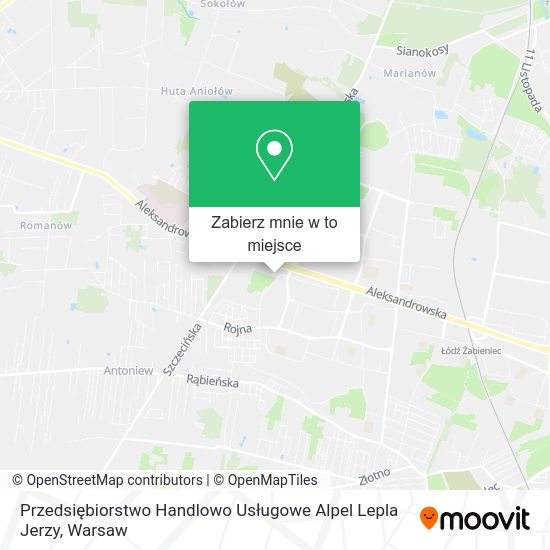 Mapa Przedsiębiorstwo Handlowo Usługowe Alpel Lepla Jerzy