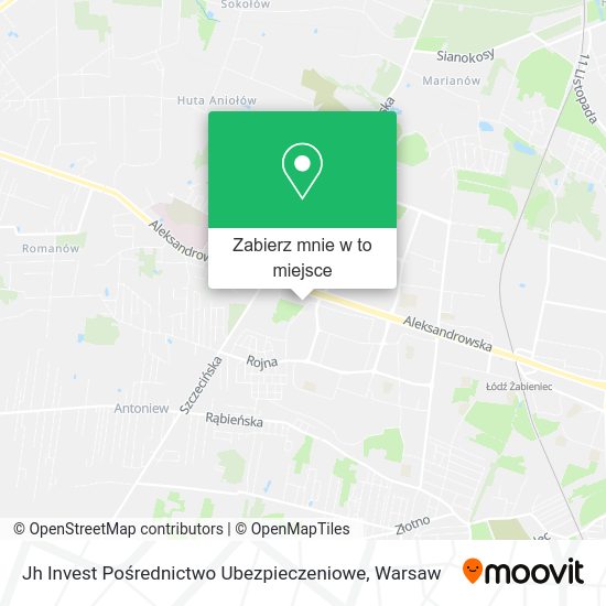 Mapa Jh Invest Pośrednictwo Ubezpieczeniowe