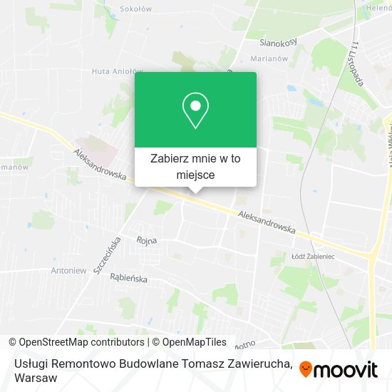 Mapa Usługi Remontowo Budowlane Tomasz Zawierucha