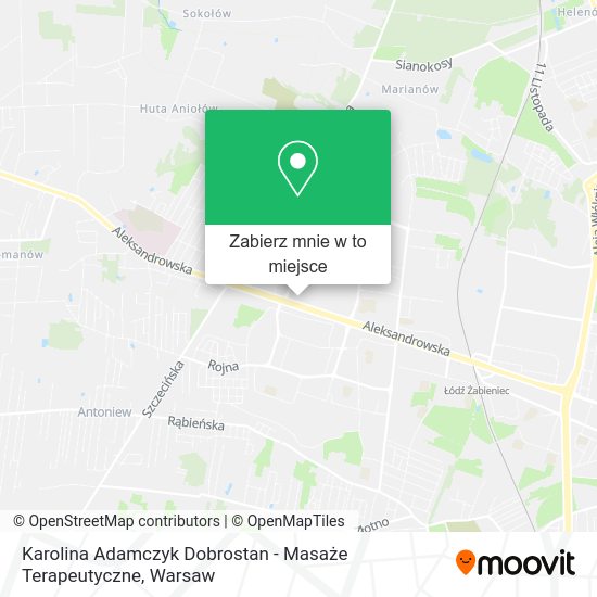 Mapa Karolina Adamczyk Dobrostan - Masaże Terapeutyczne