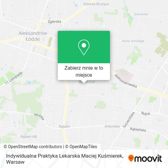 Mapa Indywidualna Praktyka Lekarska Maciej Kuśmierek