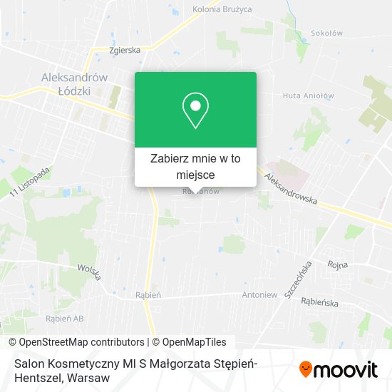 Mapa Salon Kosmetyczny Ml S Małgorzata Stępień-Hentszel