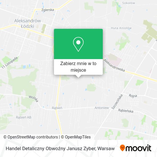 Mapa Handel Detaliczny Obwoźny Janusz Zyber