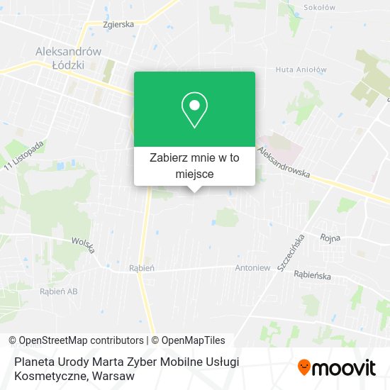 Mapa Planeta Urody Marta Zyber Mobilne Usługi Kosmetyczne