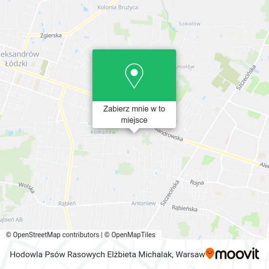 Mapa Hodowla Psów Rasowych Elżbieta Michalak