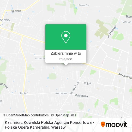 Mapa Kazimierz Kowalski Polska Agencja Koncertowa - Polska Opera Kameralna