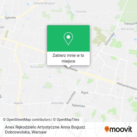 Mapa Anex Rękodzieło Artystyczne Anna Bogusz Dobrowolska