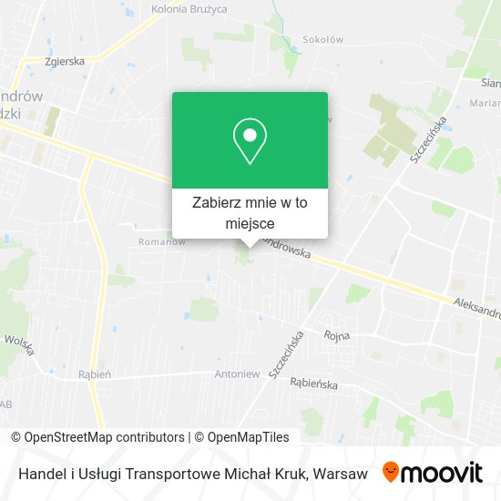 Mapa Handel i Usługi Transportowe Michał Kruk