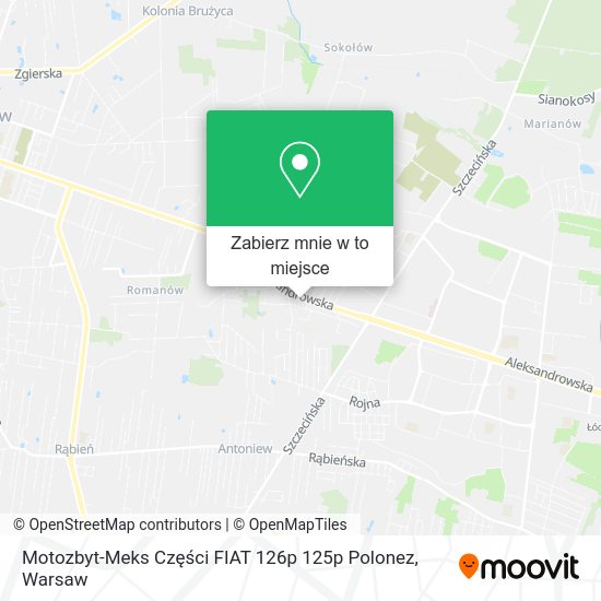 Mapa Motozbyt-Meks Części FIAT 126p 125p Polonez