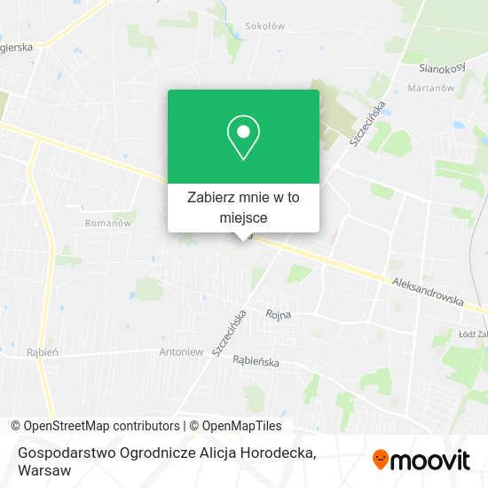 Mapa Gospodarstwo Ogrodnicze Alicja Horodecka