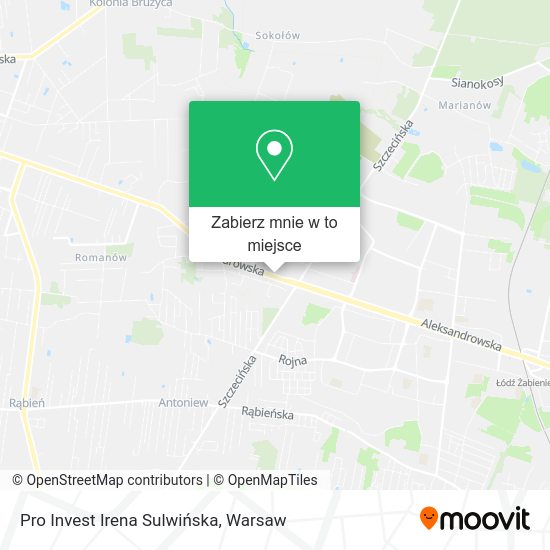 Mapa Pro Invest Irena Sulwińska