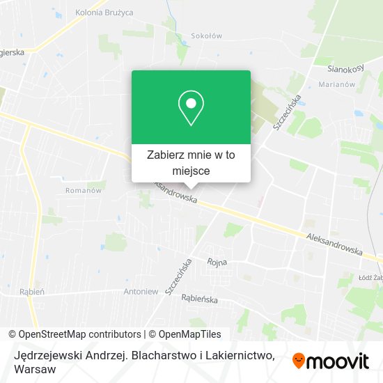 Mapa Jędrzejewski Andrzej. Blacharstwo i Lakiernictwo