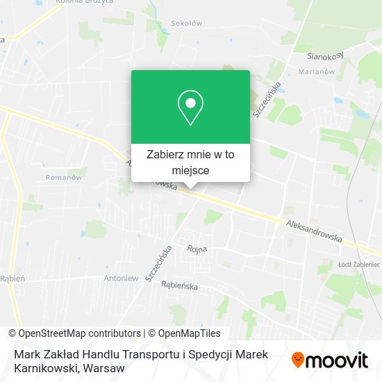 Mapa Mark Zakład Handlu Transportu i Spedycji Marek Karnikowski