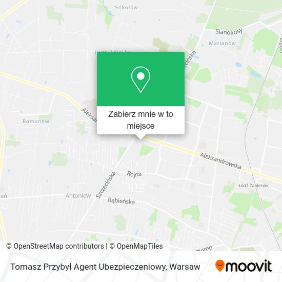 Mapa Tomasz Przybył Agent Ubezpieczeniowy