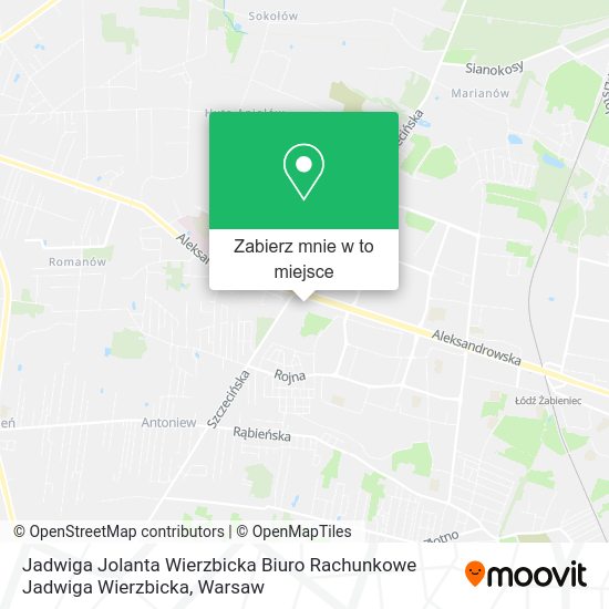 Mapa Jadwiga Jolanta Wierzbicka Biuro Rachunkowe Jadwiga Wierzbicka