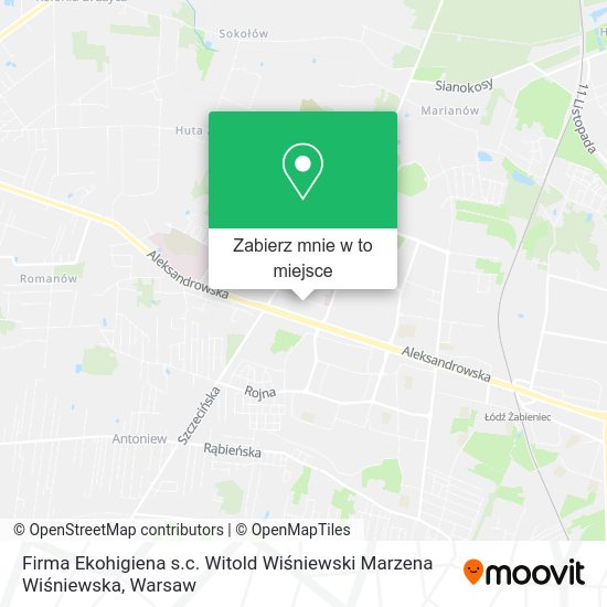 Mapa Firma Ekohigiena s.c. Witold Wiśniewski Marzena Wiśniewska