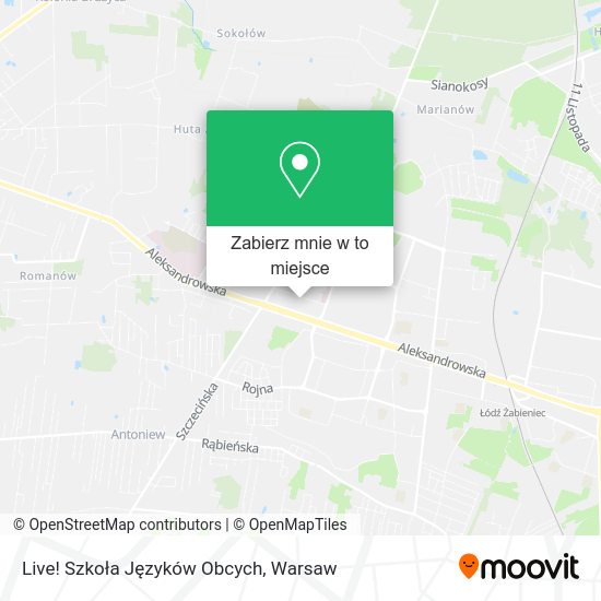 Mapa Live! Szkoła Języków Obcych