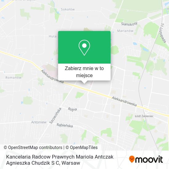 Mapa Kancelaria Radcow Prawnych Mariola Antczak Agnieszka Chudzik S C