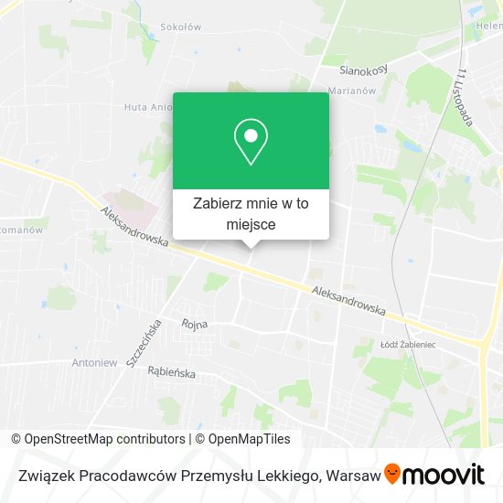 Mapa Związek Pracodawców Przemysłu Lekkiego