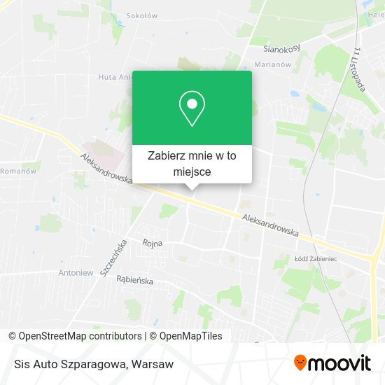 Mapa Sis Auto Szparagowa