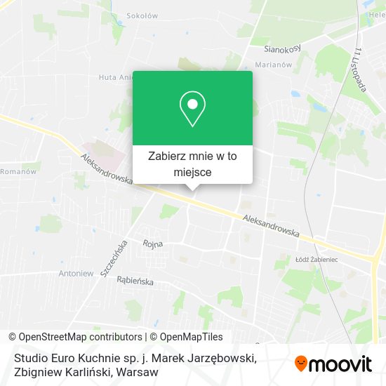 Mapa Studio Euro Kuchnie sp. j. Marek Jarzębowski, Zbigniew Karliński