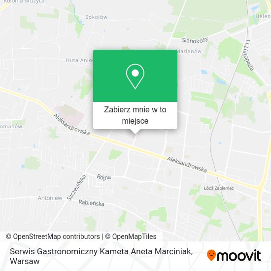 Mapa Serwis Gastronomiczny Kameta Aneta Marciniak