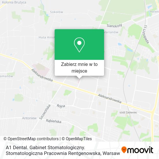 Mapa A1 Dental. Gabinet Stomatologiczny. Stomatologiczna Pracownia Rentgenowska