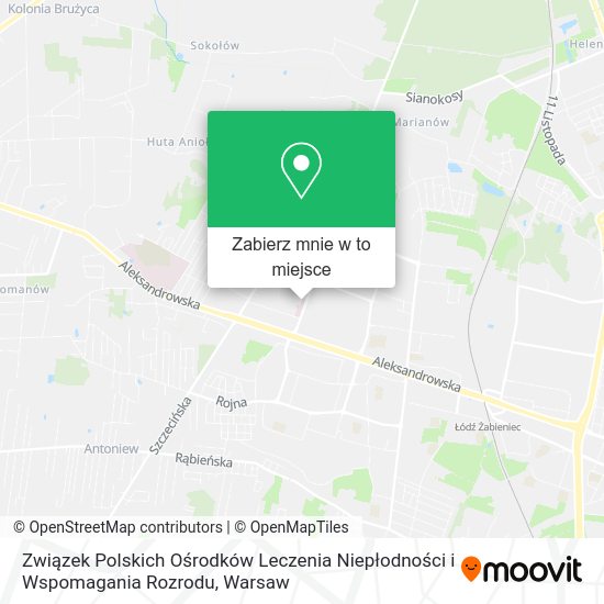 Mapa Związek Polskich Ośrodków Leczenia Niepłodności i Wspomagania Rozrodu