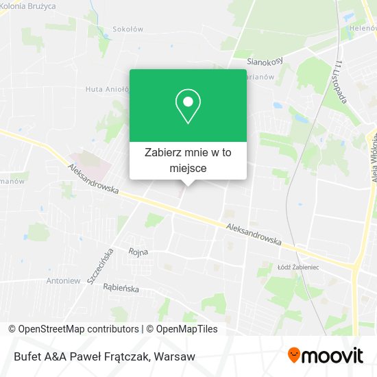 Mapa Bufet A&A Paweł Frątczak