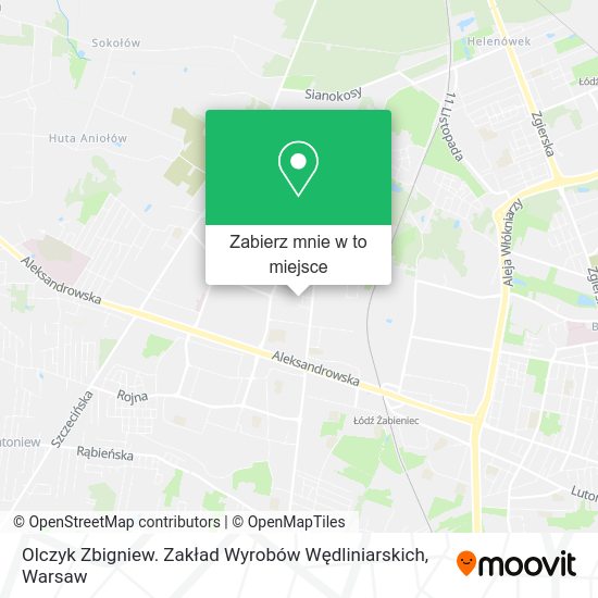 Mapa Olczyk Zbigniew. Zakład Wyrobów Wędliniarskich