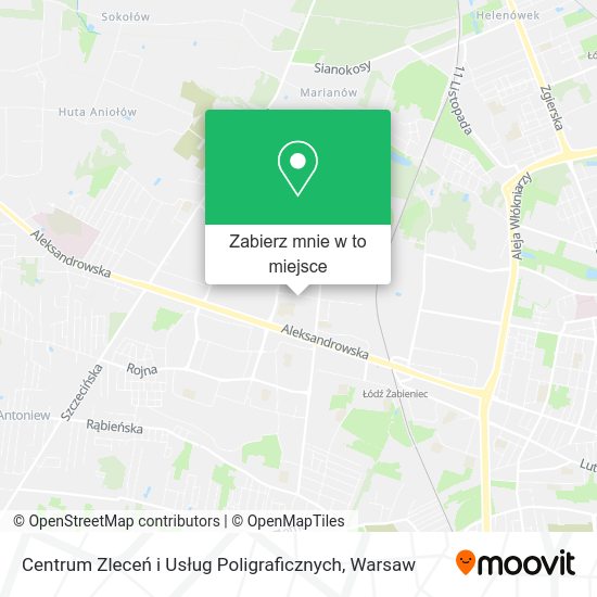 Mapa Centrum Zleceń i Usług Poligraficznych