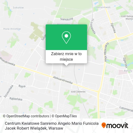 Mapa Centrum Kwiatowe Sanremo Angelo Mario Funicola Jacek Robert Wielądek