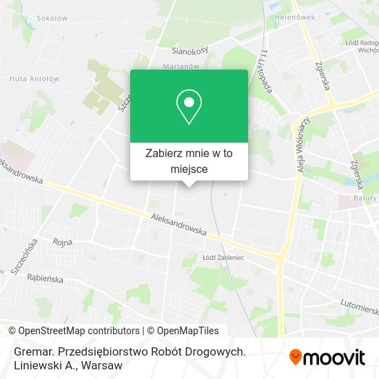 Mapa Gremar. Przedsiębiorstwo Robót Drogowych. Liniewski A.