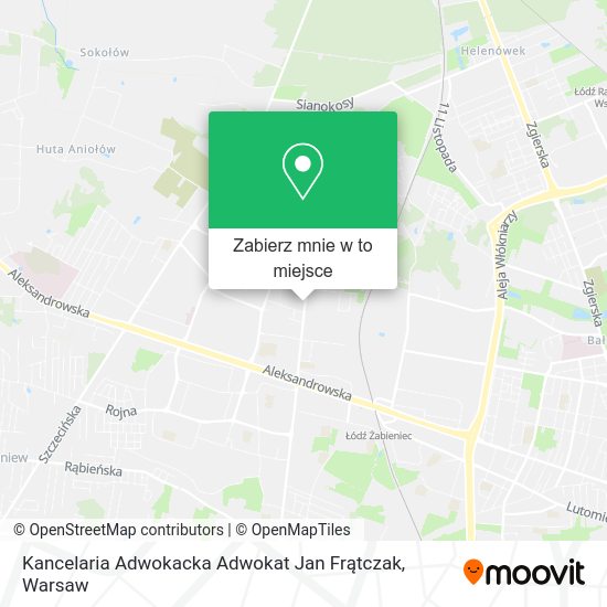 Mapa Kancelaria Adwokacka Adwokat Jan Frątczak