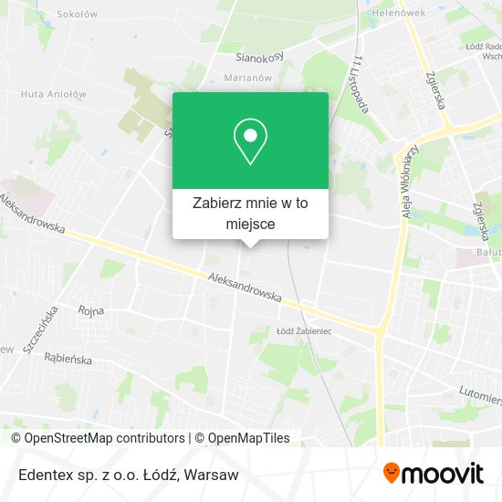 Mapa Edentex sp. z o.o. Łódź