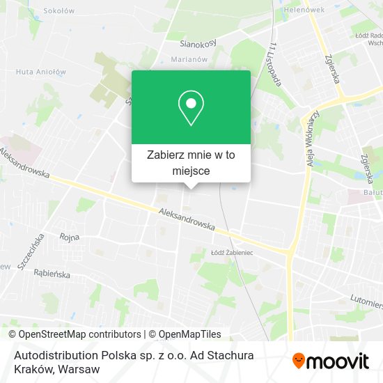 Mapa Autodistribution Polska sp. z o.o. Ad Stachura Kraków