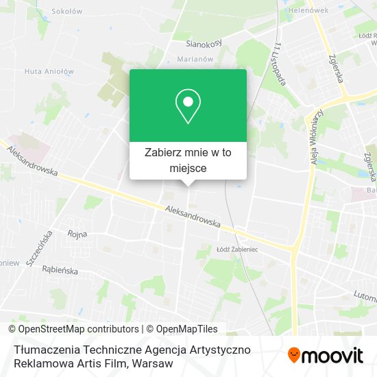 Mapa Tłumaczenia Techniczne Agencja Artystyczno Reklamowa Artis Film