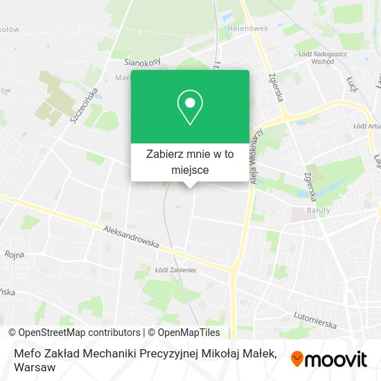 Mapa Mefo Zakład Mechaniki Precyzyjnej Mikołaj Małek